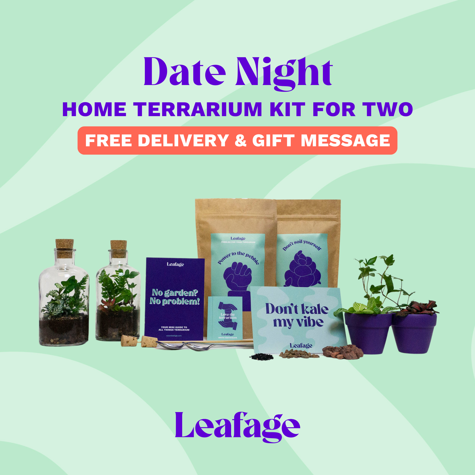 Date Night Home Terrarium Kit for Two
