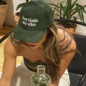 Leafage Don't Kale My Vibe Corduroy Cap